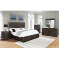 thumbnail image 2 of Belani Wood Panel Bed Set, King Bed, Dresser, Mirror, Nightstand, Chest, Espresso, 2 of 15