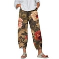 thumbnail image 2 of LOVZFMLL Pantalon Capri pour Femmes, Capris d'Été pour Dames Confortables, Amples, à Jambe Grand, à Imprimé Mode Multicolores, 4TG, 2 of 5