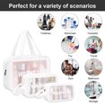 thumbnail image 5 of Travel Toiletry Bag, Travel Makeup Bag, 3 Pcs Clear Toiletry Bags for Traveling, White, 5 of 6