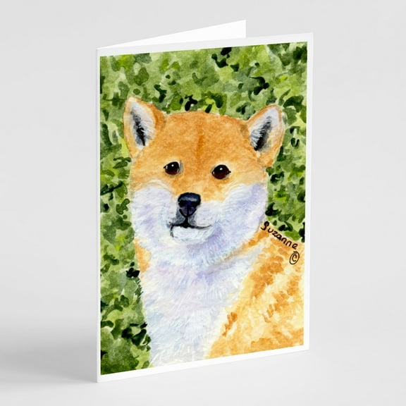 Shiba Inu Greeting Cards and Envelopes Pack of 8