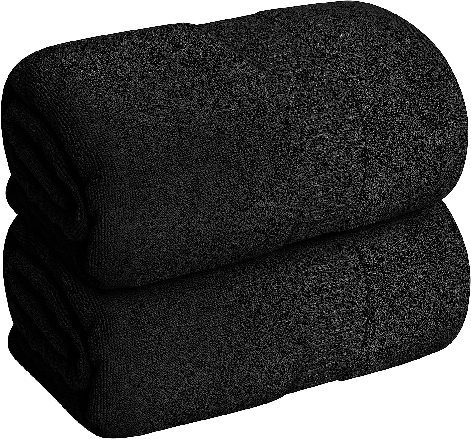 Oakias 2 Pack Luxury Bath Sheets Black 35 x 70 Inches Highly