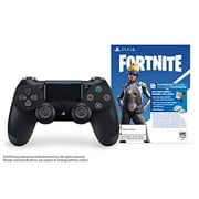 PlayStation 4 DualShock 4 Wireless Controller Fortnite Bundle - PlayStation 4 - Jet Black with Free Fortnite DLC Pack Edition