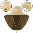 thumbnail image 3 of Sombrero protector UV neutro para la pesca al aire libre en verano, montañismo, sombrero solar con placa de cuello, 3 of 5