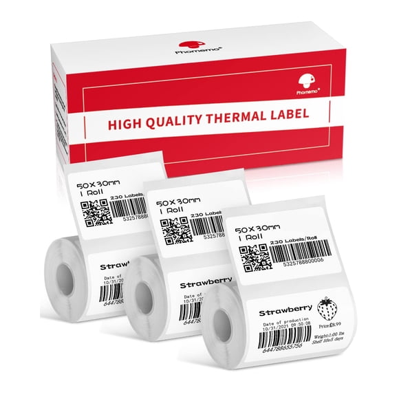 Etiquetas Térmicas Autoadhesivas Phomemo 690 unidades para M110, M220, M108, M250