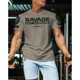 thumbnail image 3 of Gymish Savage Not Average Workout T-Shirt – Funny Gym Shirt for Men, Lifting Tee, Deadlift Shirt, Men’s Workout Apparel, Athletic Gym Wear, 3 of 5