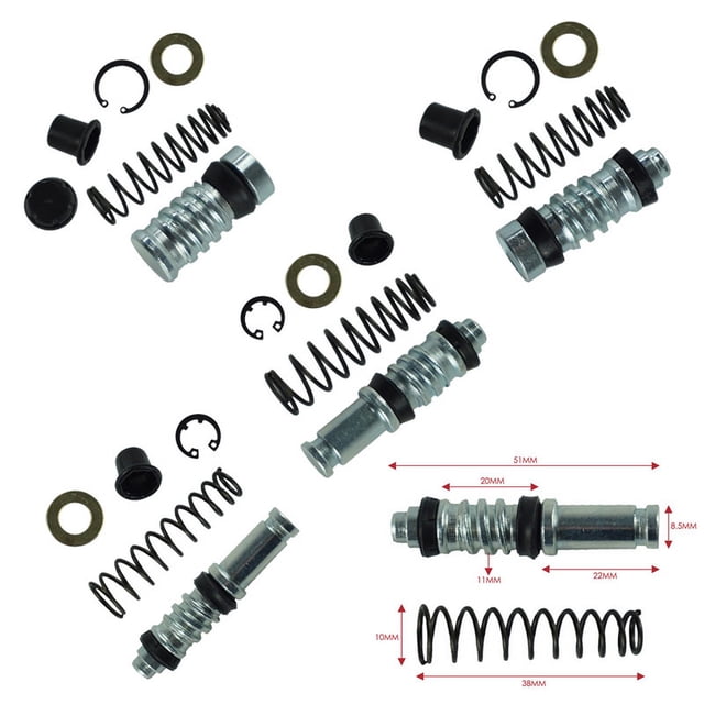 Accesorios de reparación de bomba superior de motocicleta de automóvil con batería Kit de reparación de bomba de freno hidráulico Bomba de freno de pie Sello de aceite de bomba de freno