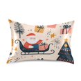 thumbnail image 7 of Yayeee Pillowcase King Size Set of 2 Satin Wrinkle Resistant Pillow Case, Beige Christmas Santa, 7 of 7