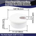 thumbnail image 2 of 2pcs 1-1/2 Inch Desk Grommet Plastic Desk Hole Cover White Cable Hole Cover D, 2 of 7