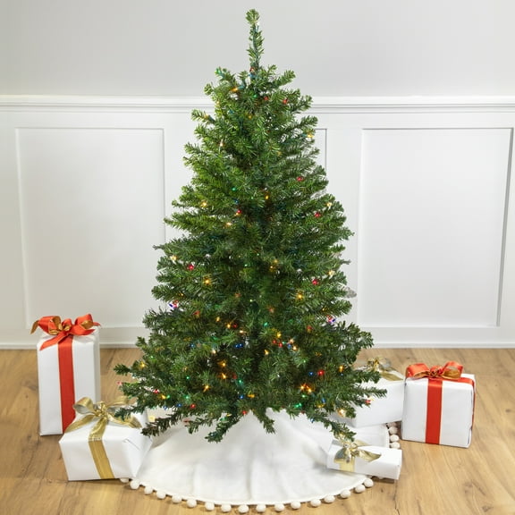 Northlight Pre-Lit Full Canadian Pine Artificial Christmas Tree - 4' - Multicolor Lights