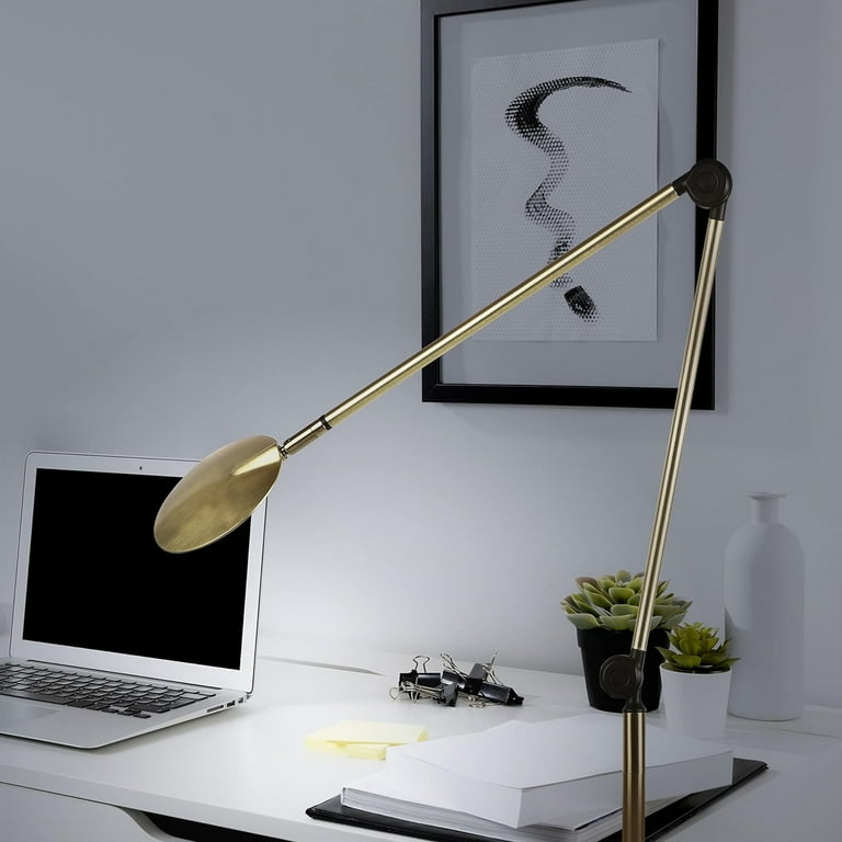 Brightech Sage 2 in 1 LED Craft Table and Floor Lamp Adjustable Pole Reading and Task Light for Living Room and Office Dimmable with 3 Color Modes