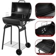 thumbnail image 3 of Parrilla de carbón DNKMOR tipo barril con mesa lateral, 500 pulg², 3 of 9