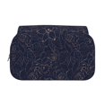 thumbnail image 2 of Disketp Copper-Gold Gloss Outline Navy Dark Blue Estuche de Lápices de Doble Capa con Tapa Abatible y Cremallera, Organizador Escolar para Adolescentes y Adultos, 2 of 7