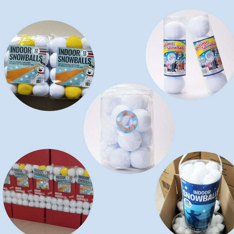20/30/50 Pieces Indoor Realistic Fake Soft Snowball for Fight Game