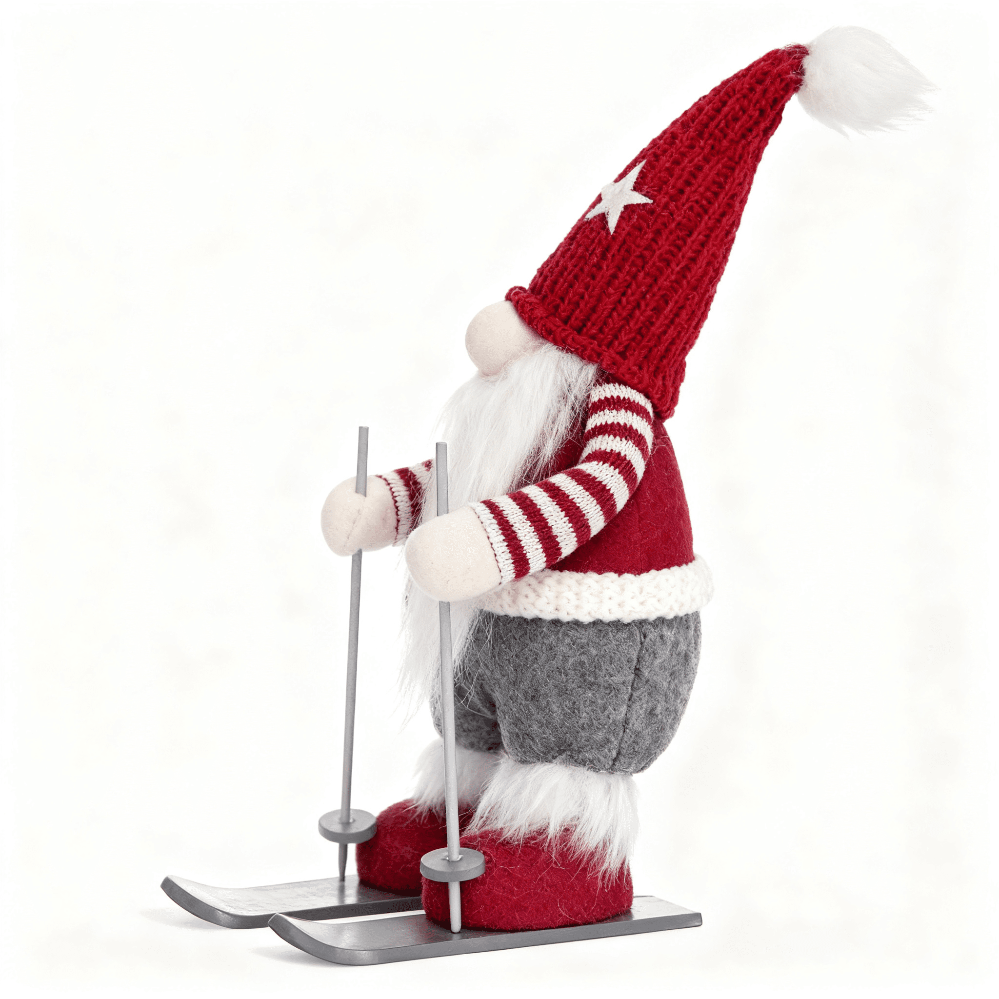 Whimsical Holiday Polyester Gnome Ornament Set Eye-Catching Decorative Accent Tabletop Mantel Shelf Display
