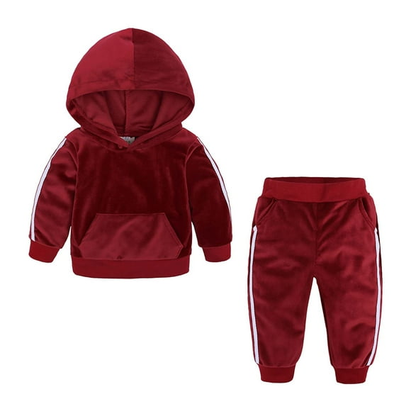 jovati Toddler Baby Jinsirong Fabrics Coat Pants 2pcs/set Kids Sweater For Boys Girls