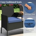 thumbnail image 6 of Demifill Patio Loveseat with Built-in Table, Patio Conversation Set for Outdoor as Garden, Backyard, Porch, Navy, 6 of 13