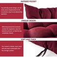 thumbnail image 3 of Nvzi Chair Pads with Ties 15"x15" Non-Slip Soft Seat Cushions Set of 4 Breathable Pearl Cotton Filling Seat Cushion for Dining Living Room Kitchen Office Chair Den (15" x 15", Red), 3 of 4