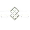 thumbnail image 2 of Wall Mounted Wine Rack Organizer W/Metal Glass Holder & Multifunctional Storage Shelf Modern -Shaped Wood Wine Server For 7 Bottles Wine Storage Display Rack, 2 of 8