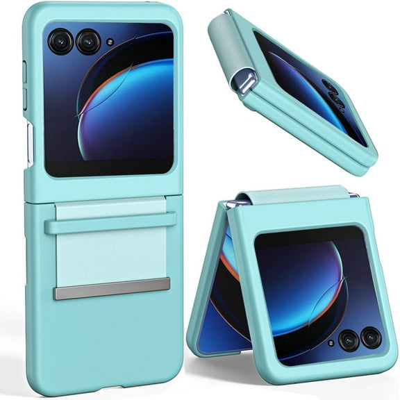 for Motorola Razr 2023 Case with Hinge Protection, Slim PC Back Cover Scratch-Resistant Fashion Women Girls Phone Case for Motorola Razr Plus 2023 - Green