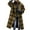 Yellow womens coat, variant on Usmixi Winter Womens Wool Jacket Trench Overcoat for Women Fashion Plaid Print Button Lapel Plus Size Long Coat Long Sleeve Cozy Woolen Coats Outwear with Pocket 2023 Wool Jacket