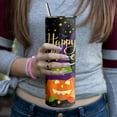 thumbnail image 6 of 20oz Halloween Skinny Tumbler with Lid and Straw, Stainless Steel Insulated Gohst Pumpkin Cup Halloween Skeleton Coofee Mug Gifts for Women Men, 6 of 6
