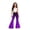 Purple, variant on Flare Pants for Girls High Waist Baggy Girls Wide Leg Pants Girls Back to School Clothes Gradient School Pants Size 5-16 Years