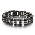 thumbnail image 1 of Pulsera de cadena de bicicleta estilo hip hop de calle moderna y moderna, pulsera de acero de titanio galvanizado para hombre con diseño de motocicleta, 1 of 6