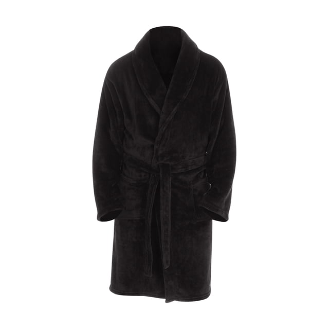 Pierre Roche - Bata Batín de Polar para Hombre (Negro)