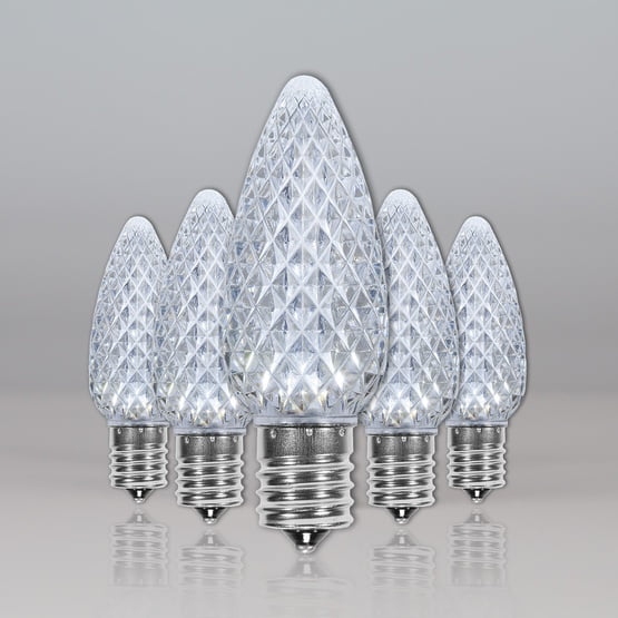 25 C9 Teal Blue Transparent Replacement Christmas Light Bulbs Holiday Wedding 