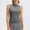Gray, variant on Women's Tops and Blouses Summer Solid Color High Neck Workout Tank Tops Casual Slim Fit Sleeveless Standard Straps Summer Tops