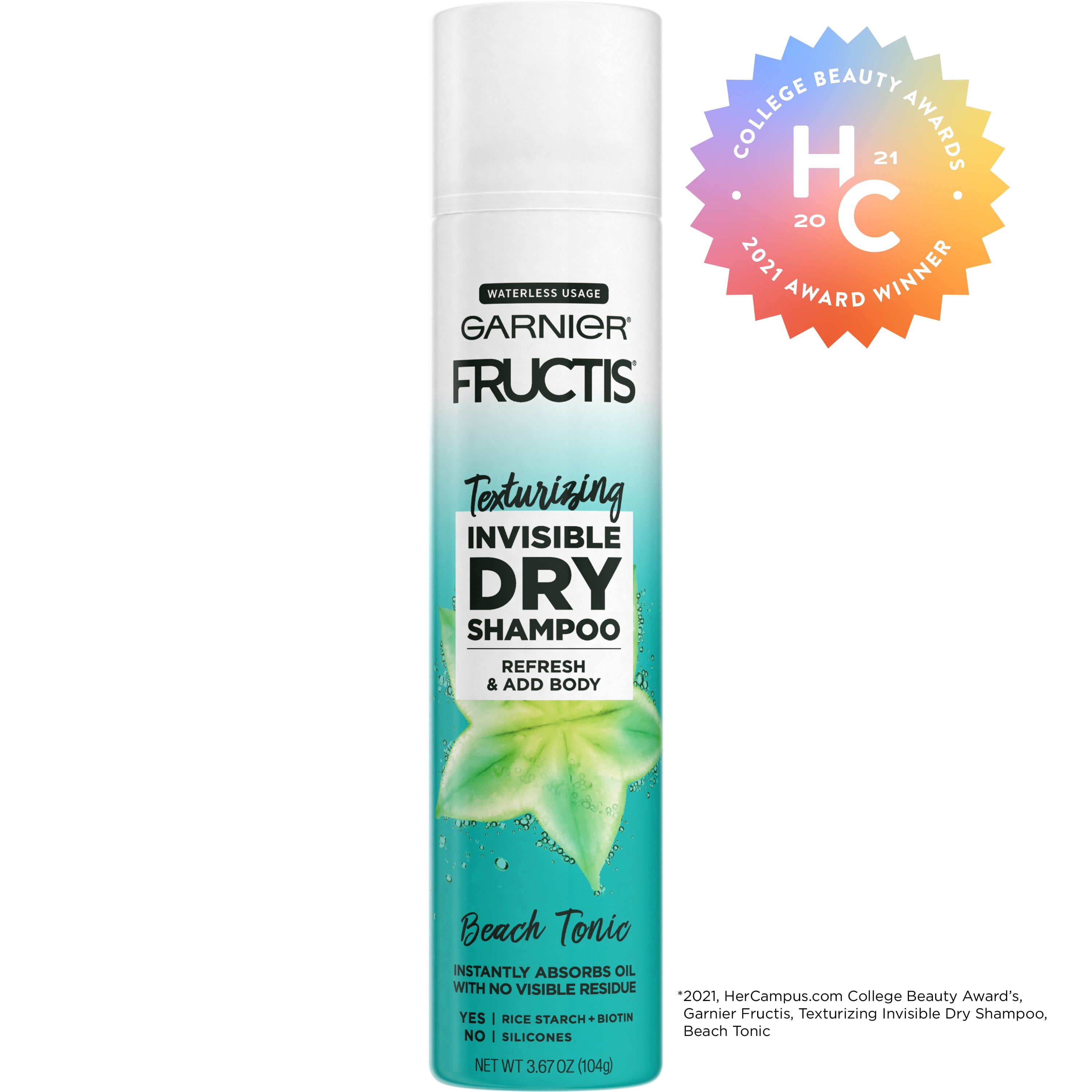 Garnier Fructis Texturizing Invisible Dry Shampoo, Beach Tonic,  oz -  