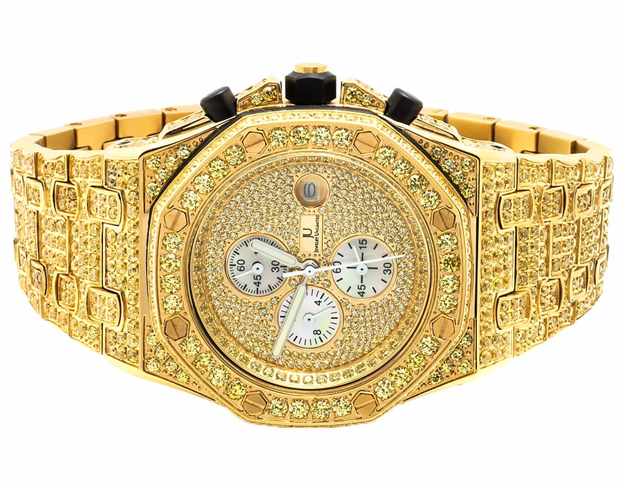 Iced Out Stainless Steel Simulated Diamond Watch AP-01 - Walmart.com