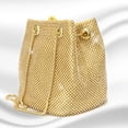 thumbnail image 2 of Locbbie Women's Rhinestone Sparkly Clutch Crossbody Bucket Bag, Gold, 2 of 7