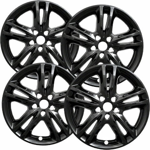 Set of 4 17" Gloss Black ABS Wheel Skins Compatible with 2017-2020 Ford Fusion SE, 2015-2016 Ford Fusion Impostors for DS7Z1007Q Wheel Series