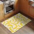 thumbnail image 3 of Rectangle Area Rug 2x3ft, Retro Yellow Banana Non-Shedding Washable Area Rug, Farm Fruit on Linen Non Slip Low-Profile Rugs for Living Room, Bedroom Dining Room, 3 of 9