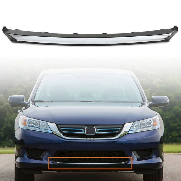 Kojem Front Chrome Lower Grille Trim for 2013 2014 2015 Honda Accord 4-Door Sedan models Bumper Cover  Molding Replaces HO1095119 71150T2FA00