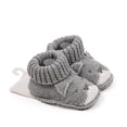thumbnail image 6 of OOOUM Baby Booties Newborn Cozy Knit First Walkers Cat Face Soft Sole Infant Shoes,CN:One Size, 6 of 9