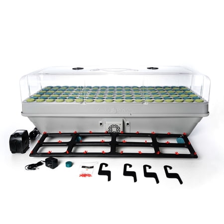 TurboKIone Elite E144D 144 Site Plant Kit Aeroponic Cloning System w/ Adjustable Ventilation Humidity Dome & Clone Collars