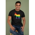 thumbnail image 3 of Old Glory Mens LGBT Gay Democrat Pride Donkey Short Sleeve Graphic T Shirt, 3 of 6