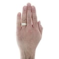 thumbnail image 5 of 10K Yellow Gold Round Diamond Double Row Wedding Band 10mm Pave Ring 3/4 CT., 5 of 5
