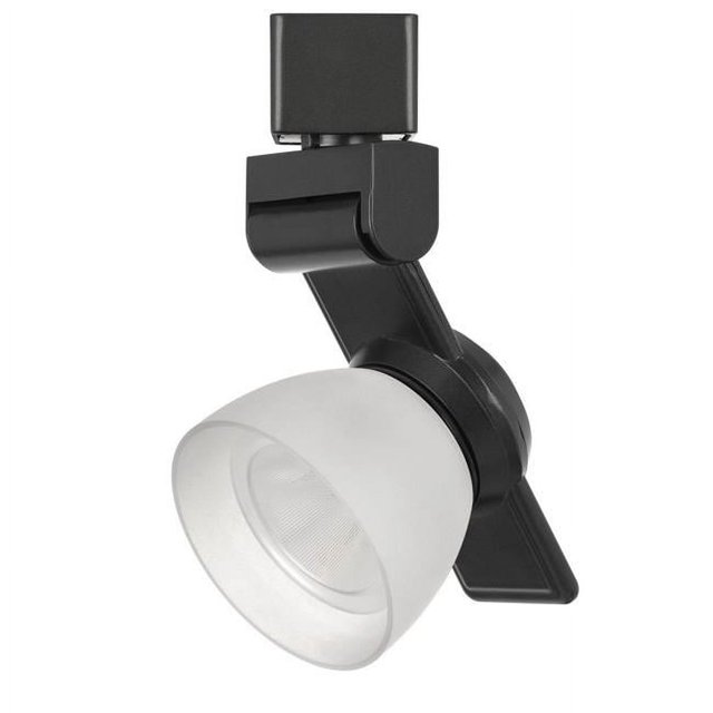 Benjara BM220792 12W Integrated LED Track Fixture with Polycarbonate Head, Black & White