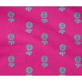 thumbnail image 4 of oneOone Cotton Flex Fabric Floral Block Printed Fabric 1 Yard 40 Inch Wide, 4 of 4