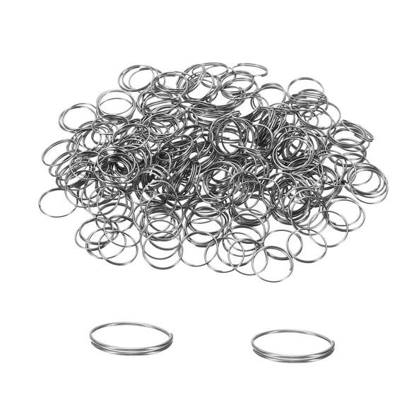Uxcell 13mm/0.51'' OD 600Pcs 304 Stainless Steel Chandelier Split Rings Mini Split Rings, Silver