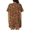 thumbnail image 3 of Lsque Cute Armadillos Women's Short-Sleeved Pajama Set - 2 Piece Soft and Lightweight Sleepwear Set-XX-Large, 3 of 9