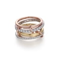 thumbnail image 1 of Anillos apilables RAIFIN chapados en oro de 18 quilates para mujer (4 piezas), 1 of 6