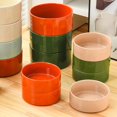 thumbnail image 5 of Petygooing Juego De Cuencos De Cerámica Para Perros Y Gatos Con Soporte - Cuencos Medianos Para Perros Antideslizantes Juego De 2 - 28 Oz/3,6 Tazas - Rojo Óxido, 5 of 5