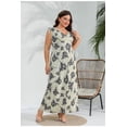 thumbnail image 7 of XUNKUSGA Womens Plus Size Dresses Floral Beach Vaction Summer Dresses 2025 Sleeveless V-Neck Knee-High Oversized Dress Summer Casual Beach Sundress S-5XL, 7 of 7