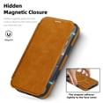 thumbnail image 5 of Allytechgroup iPhone 16 Pro Max Wallet Case Compatible with MagSafe, PU Leather Folio Card Holder RFID Blocking Shockproof Flip Cover Hidden Closure Phone Case for Apple iPhone 16 Pro Max, Brown, 5 of 8