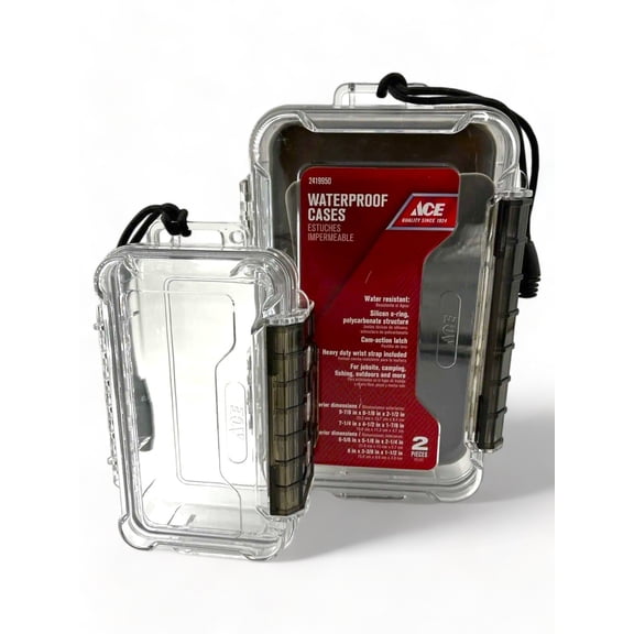 Ace Lockable Waterproof Case 4-1/2 in. W Clear