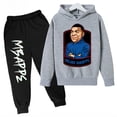 thumbnail image 3 of Ropa para niños Conjunto de sudadera con capucha para niños y pantalones de sudadera Conjunto deportivo de 2 piezas para niños y niñas Ropa estampada de Mbappé, 3 of 5
